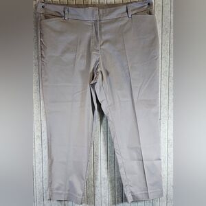 Liz Claiborne Emma Gray Pants Women’s 16W Straight Leg Stretch Cotton Blend